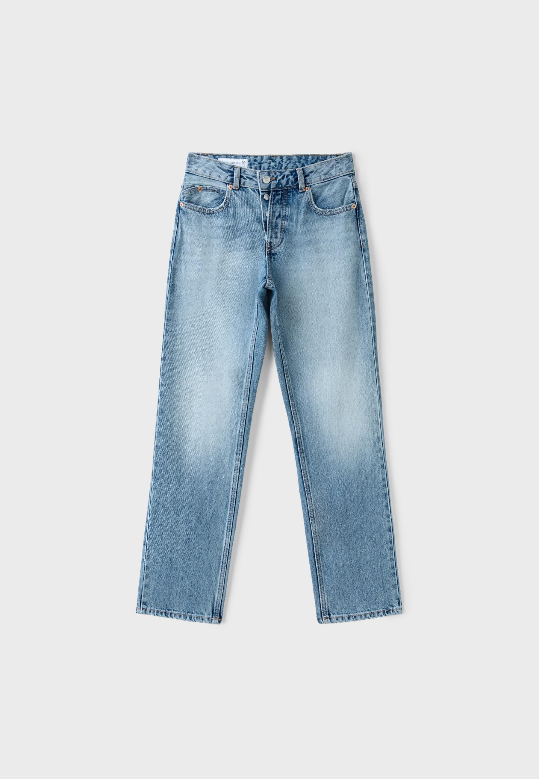 Slim straight fit jeans — MEDIUM BLUE DENIM