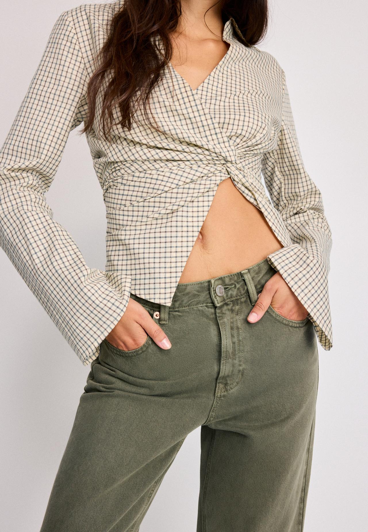 D92 Wide-leg jeans — Khaki