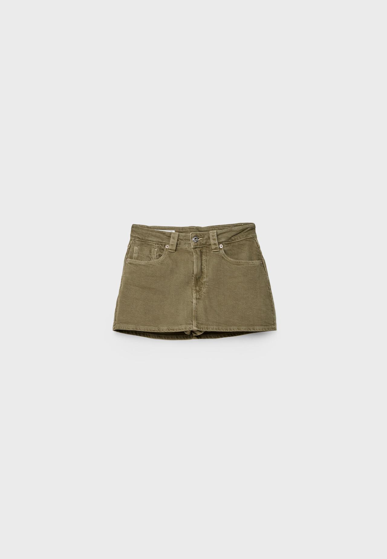 D62 Jupe-short en denim - Latest trends femme | Stradivarius France