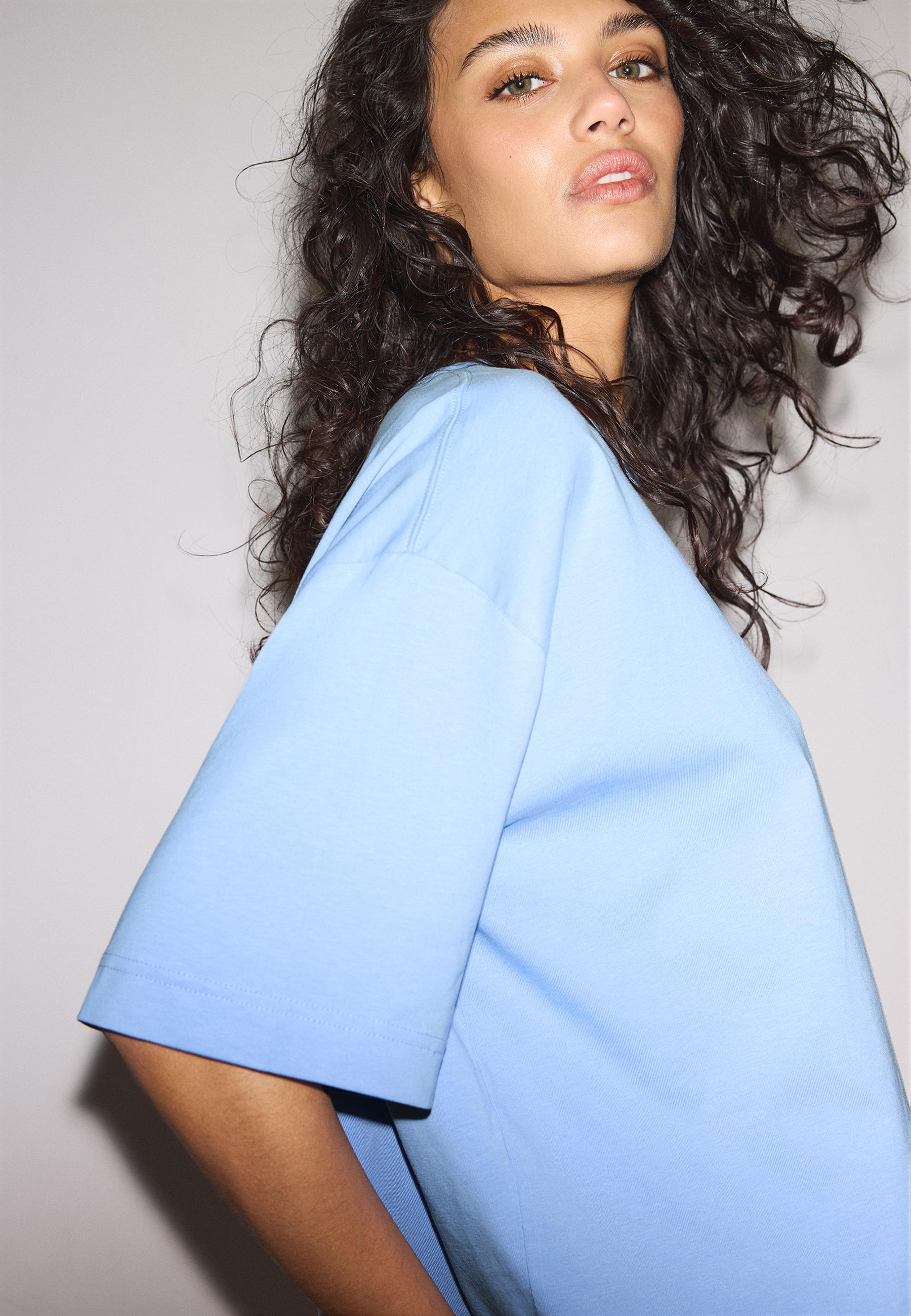 Oversize short sleeve T-shirt — Sky blue