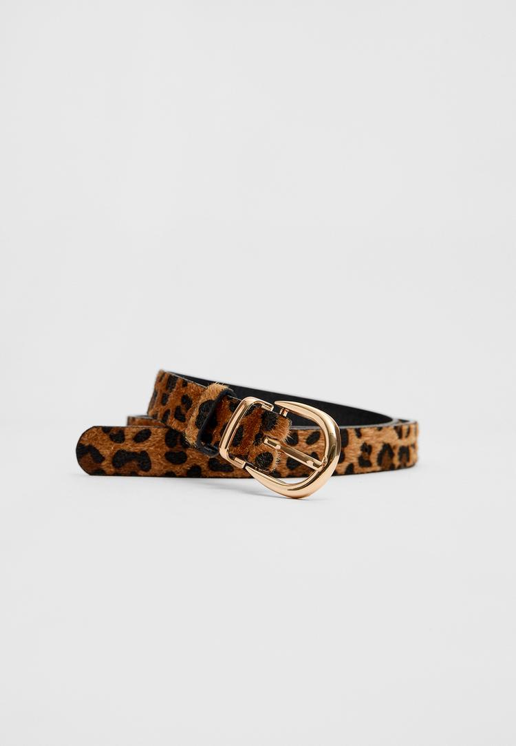 cinturon estampado leopardo