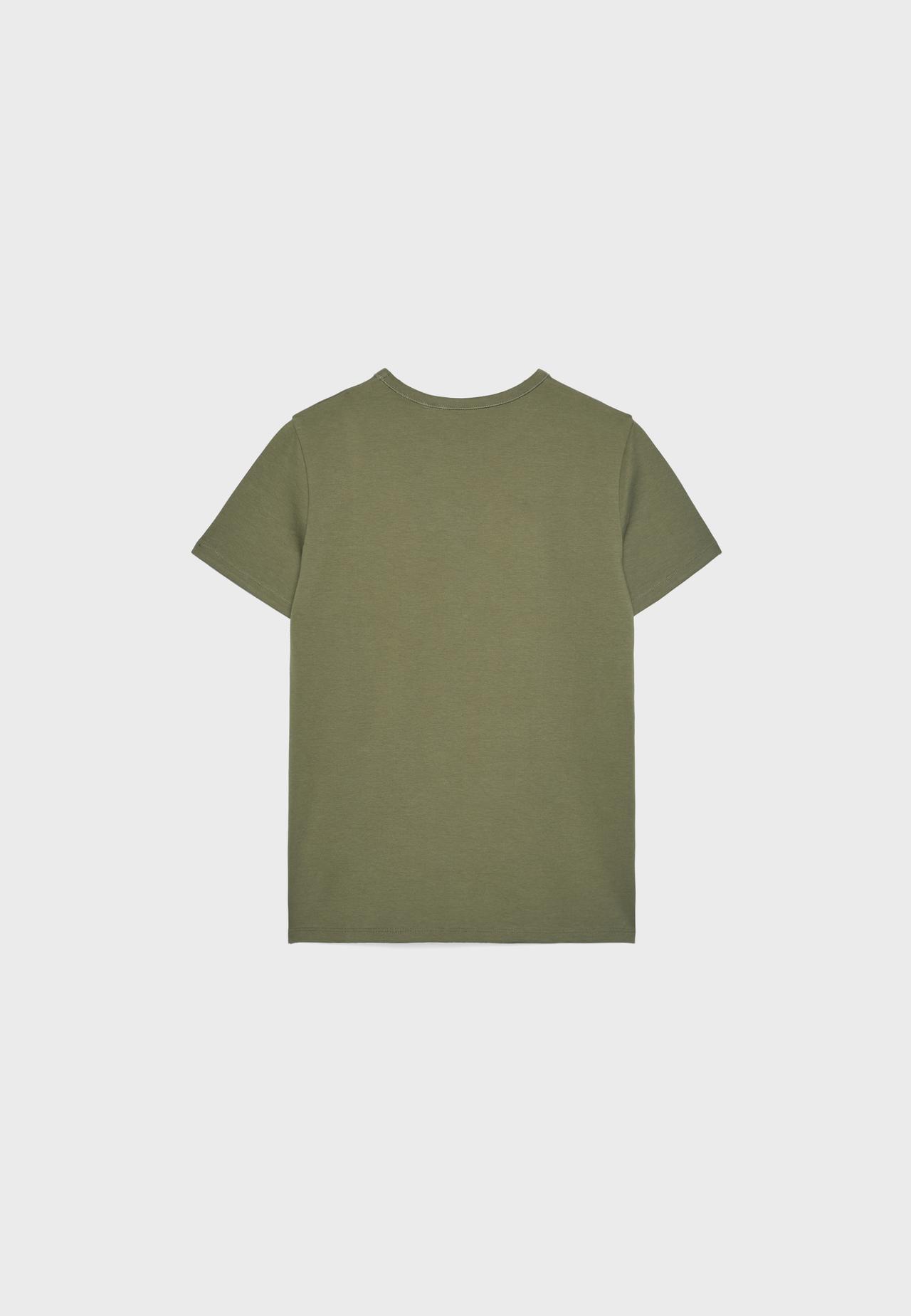 B02 Basic regular fit soft-touch T-shirt — Khaki