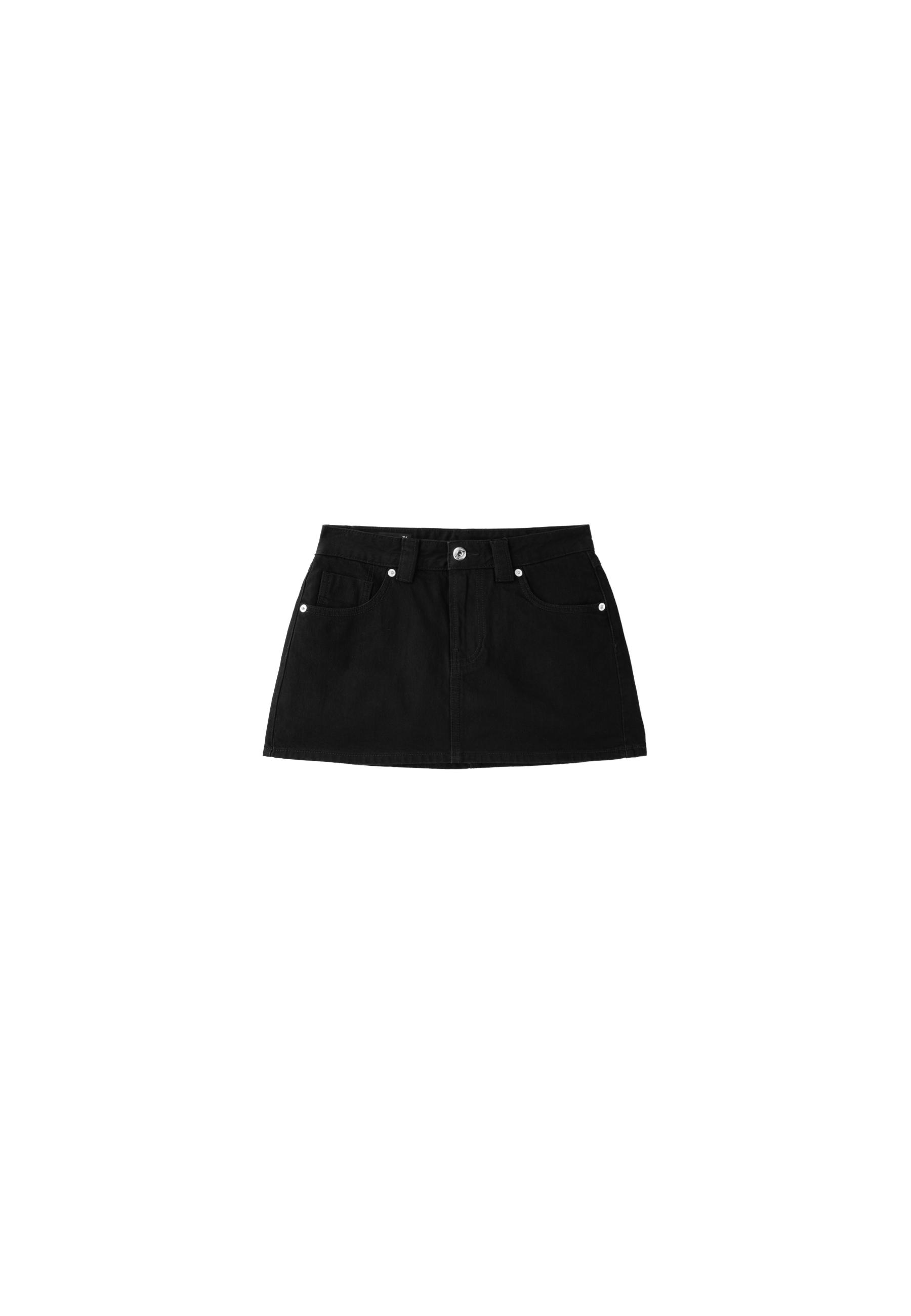 D62 denim skort — Black