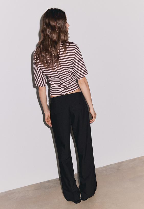 Stradivarius Smart Trousers With Pockets Black 4