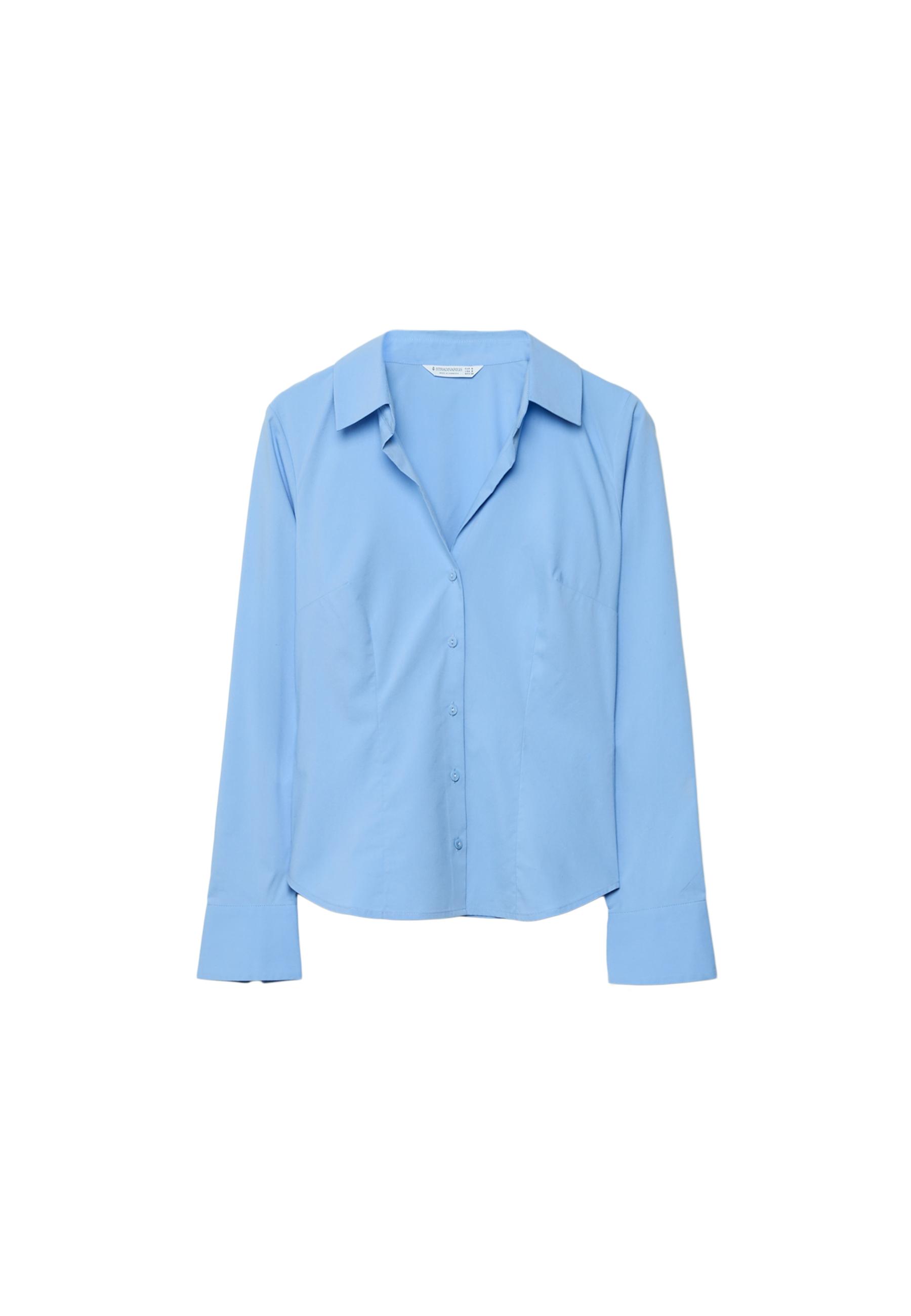 Fitted Basic Shirt — Sky blue