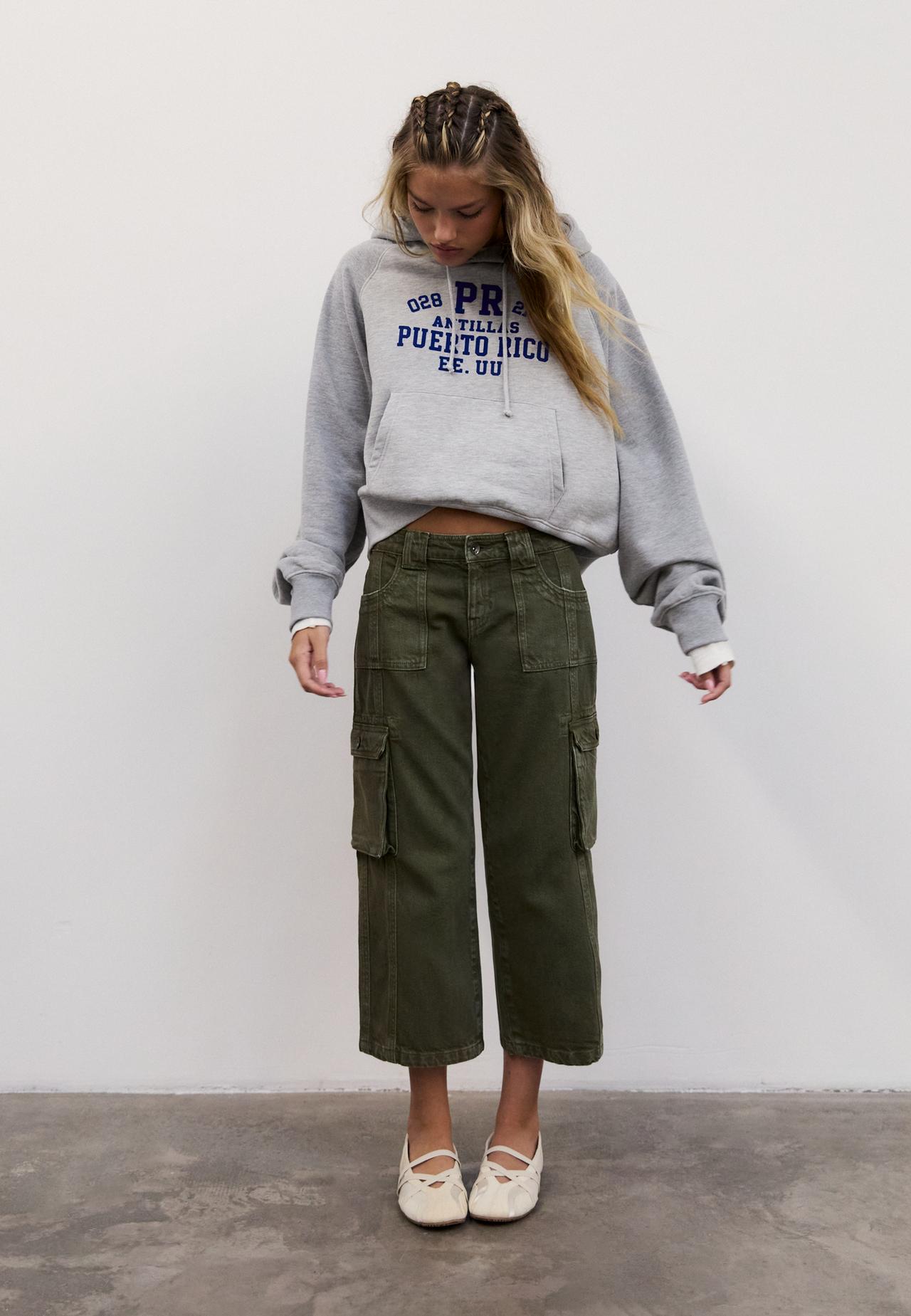 Cargo capris — Khaki