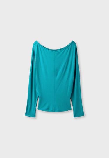 Asymmetric sash-effect top — Turquoise 8