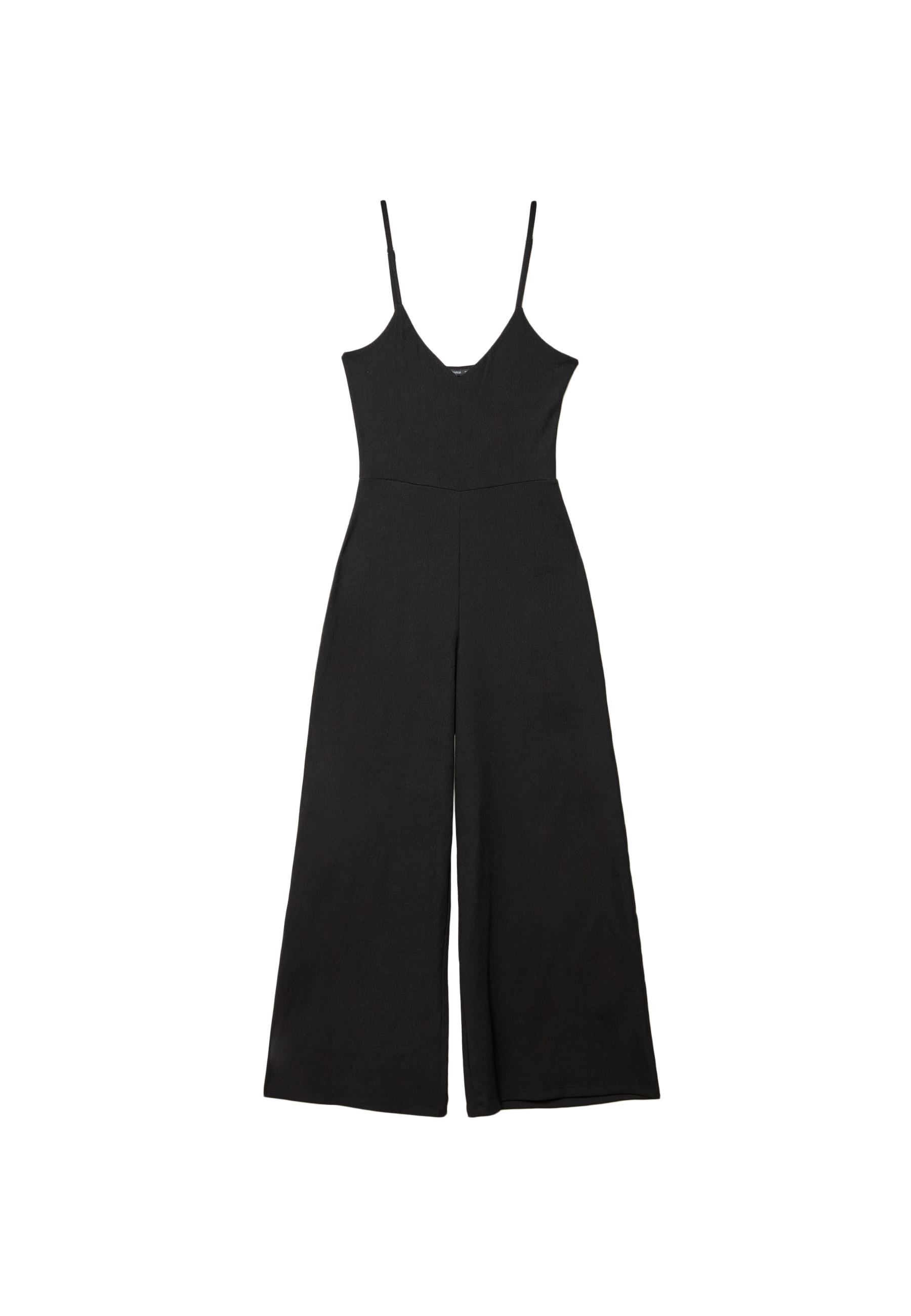 Flowing strappy jumpsuit — Black