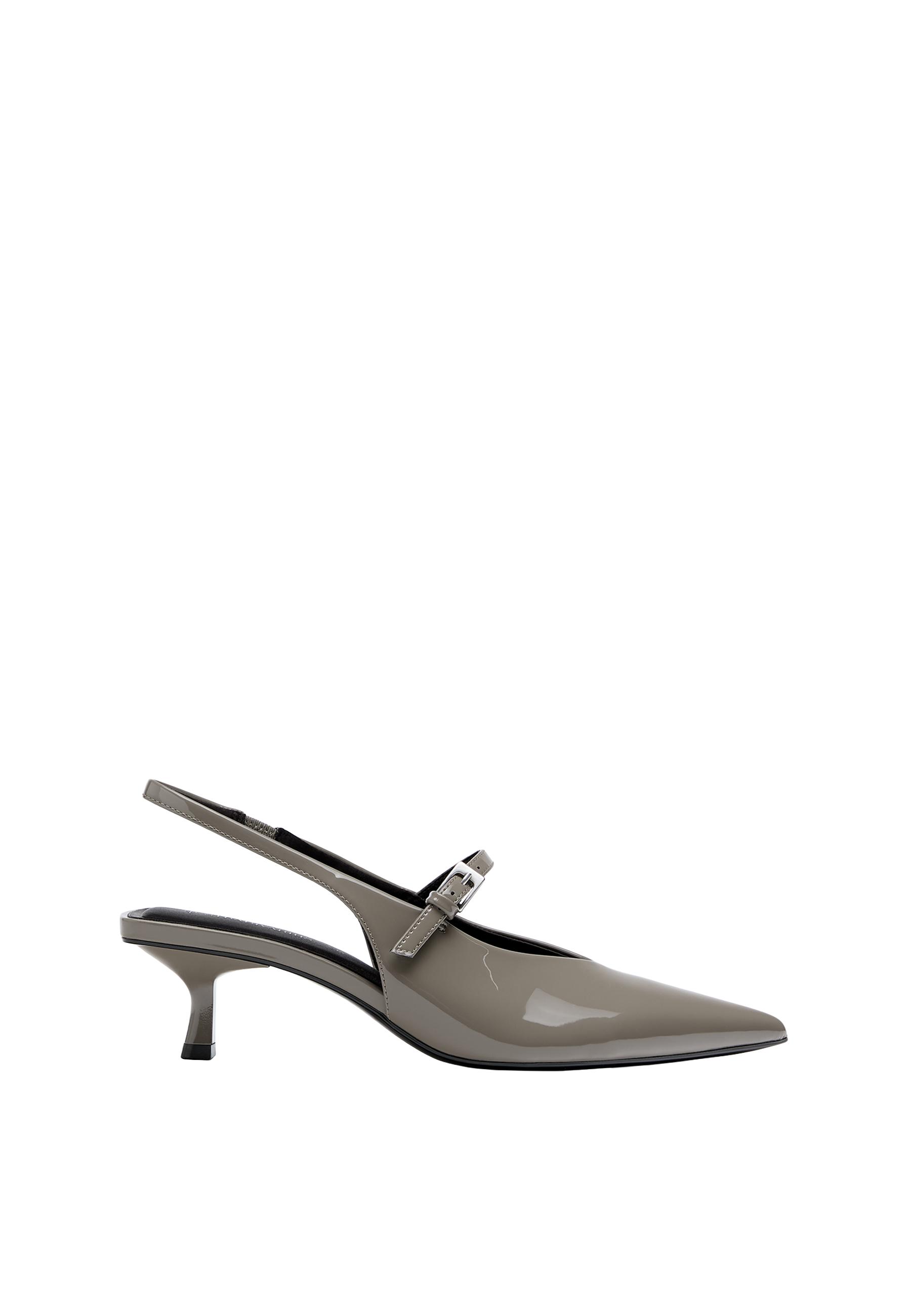 Patent-effect heels — GREY