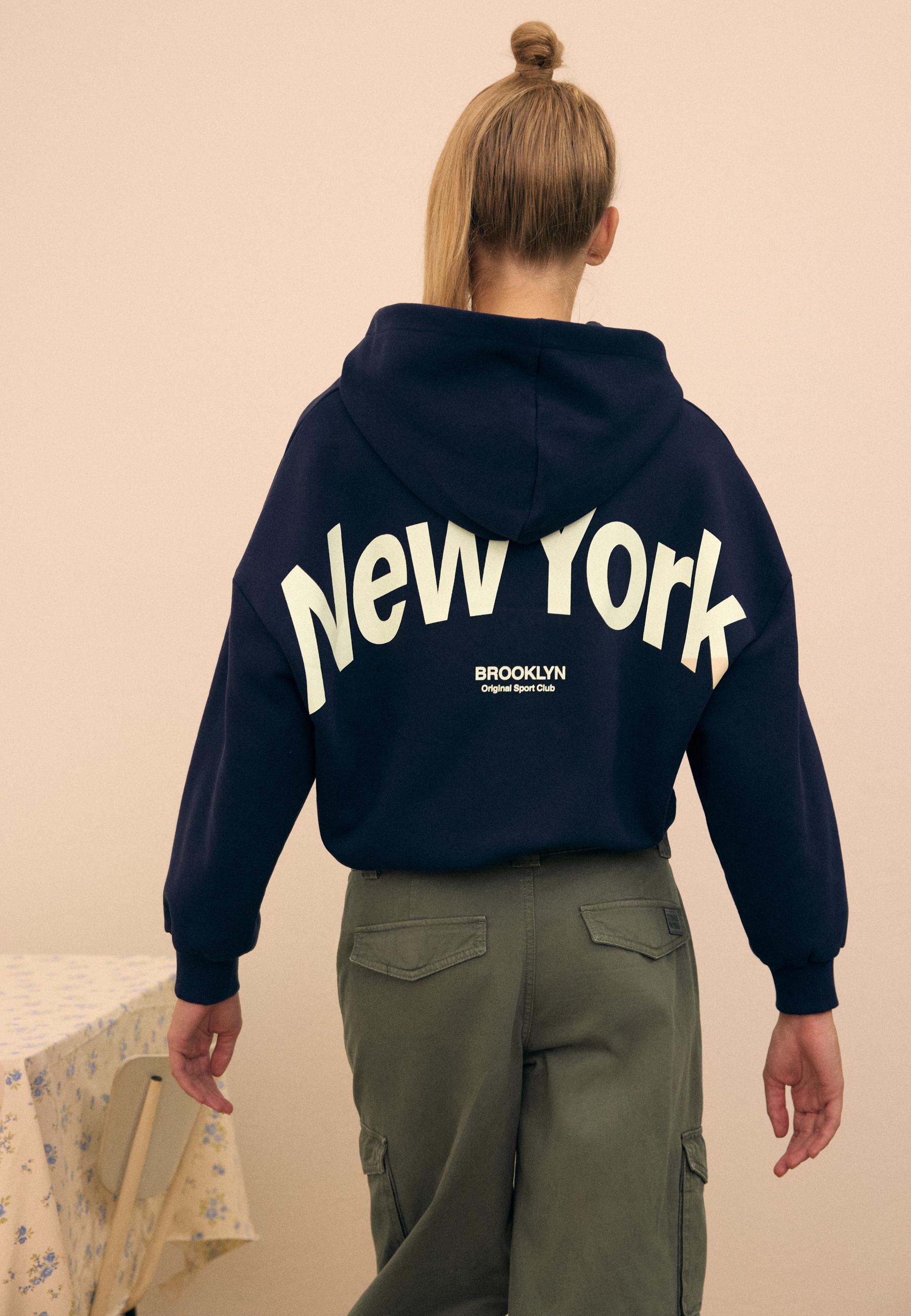 Oversized graphic sweatshirt — Navy blue