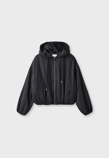 Basic nylon hood jacket — Black 7
