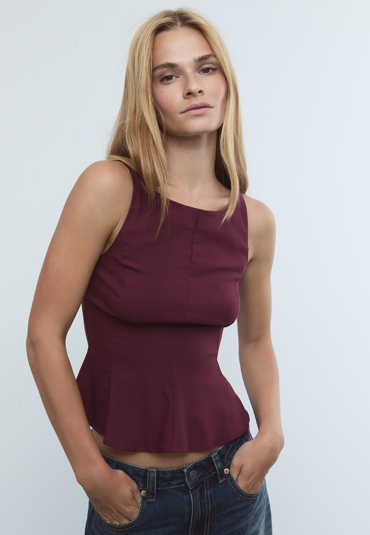 kolsuz peplum top