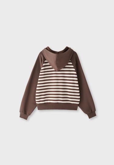 Striped hoodie — Brown 8