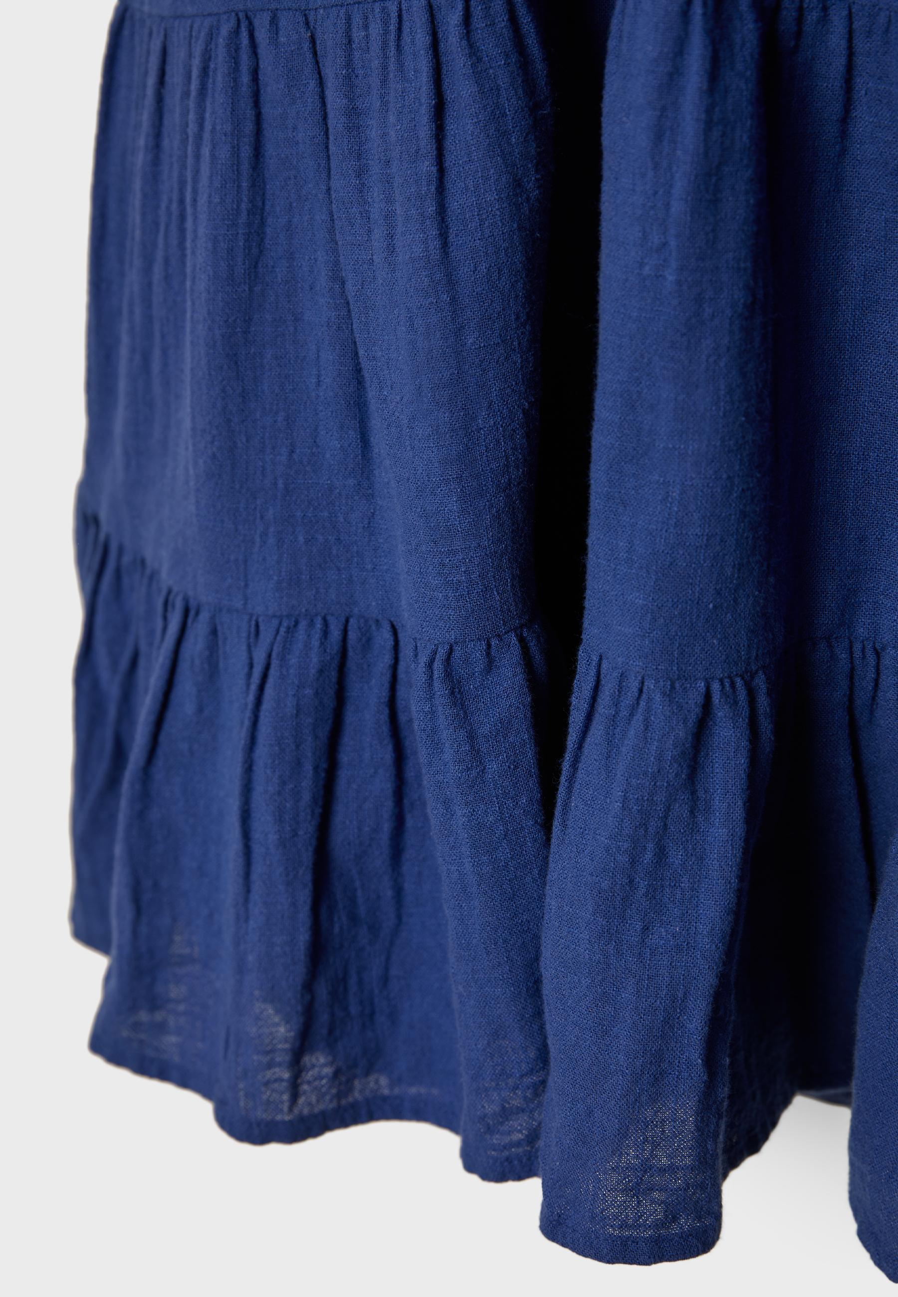 V-neck short dress — Electric blue