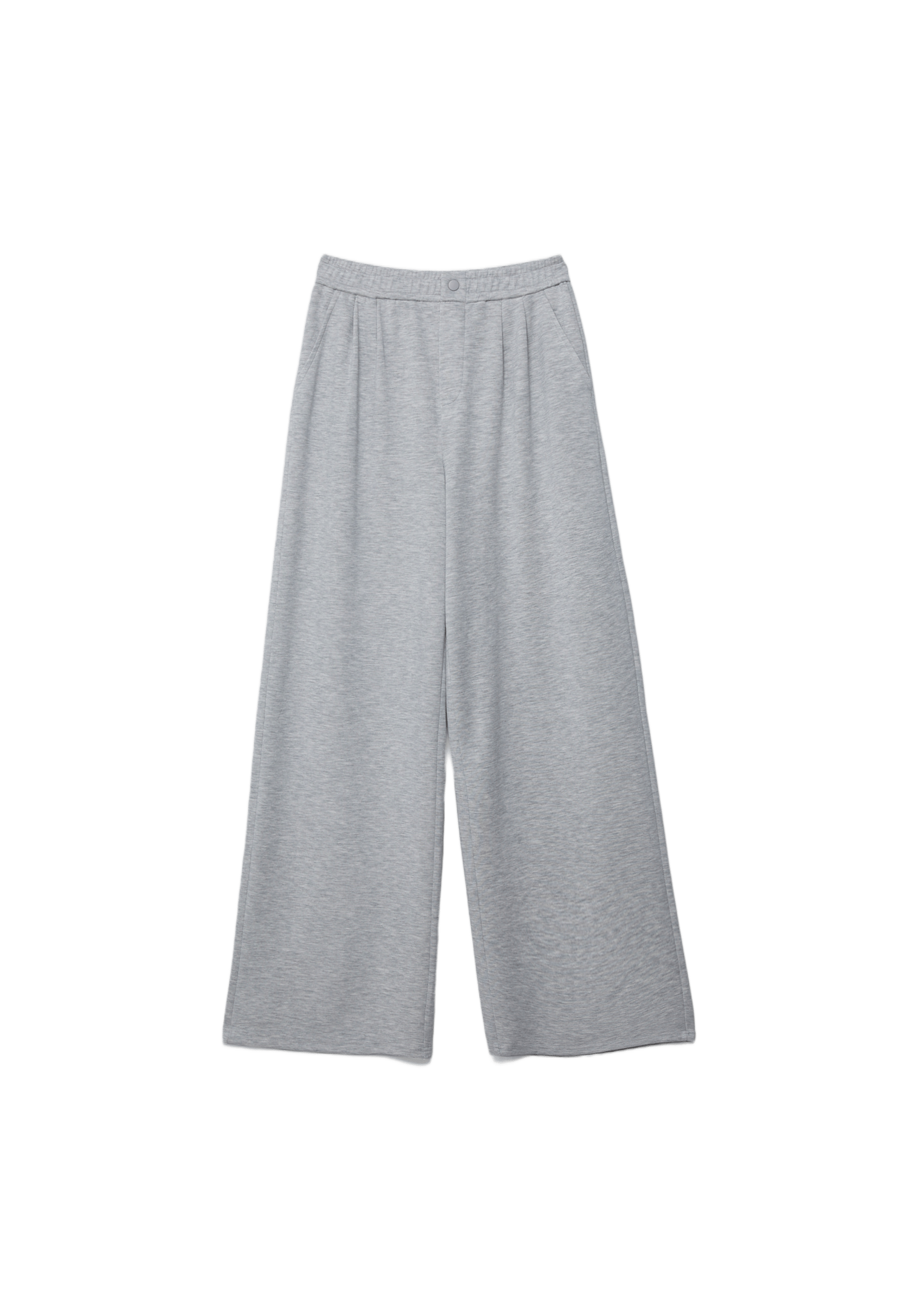 Soft-touch darted trousers — Grey melange