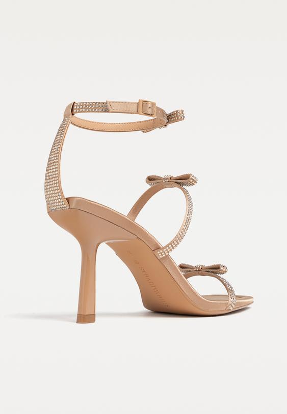 sandalias tacon brillos