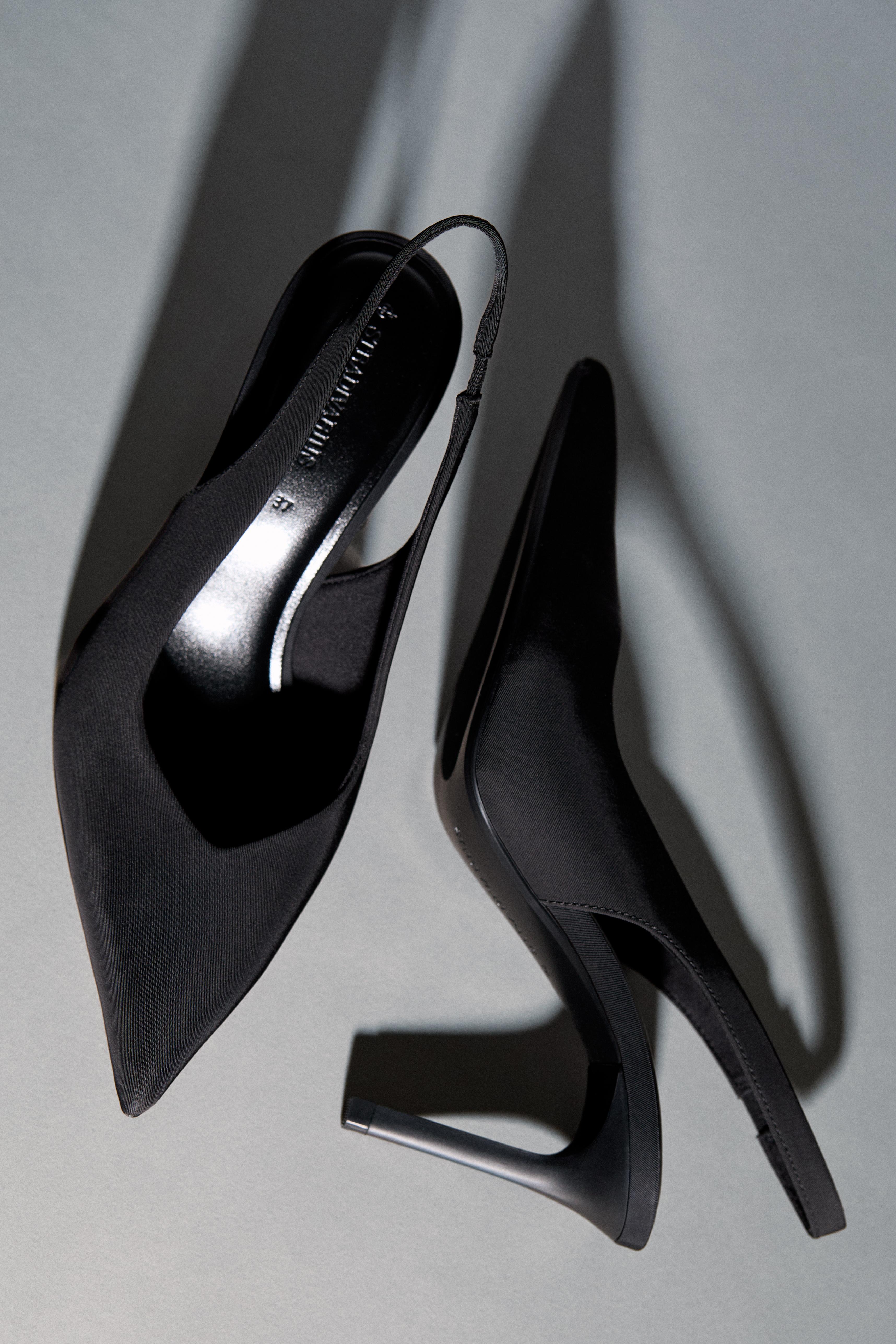 Basic slingback shoes — BLACK