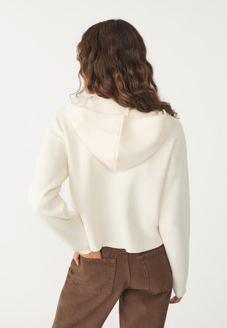 chaqueta capucha punto cremallera