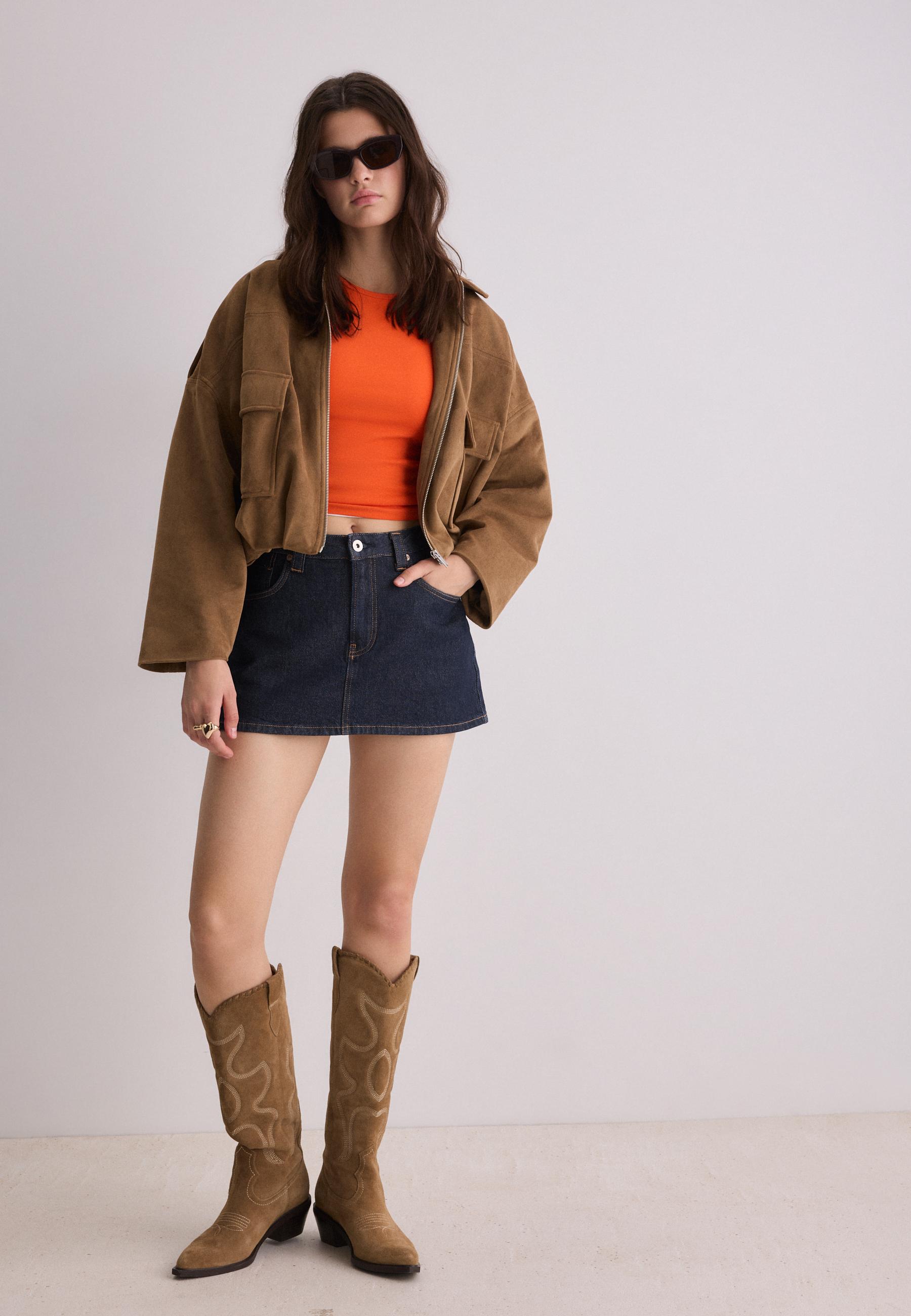 D62 denim şort etek - Görsel 5