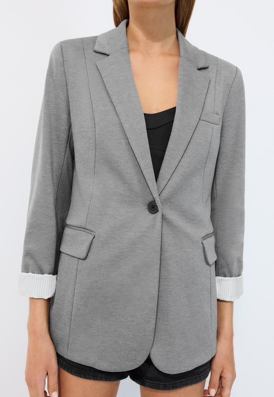 veste basique en maille rayee