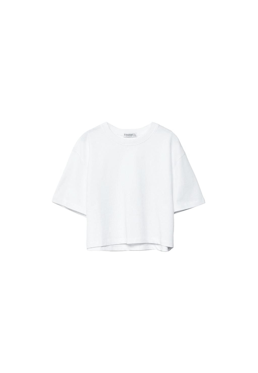 Camiseta crop heavy cotton