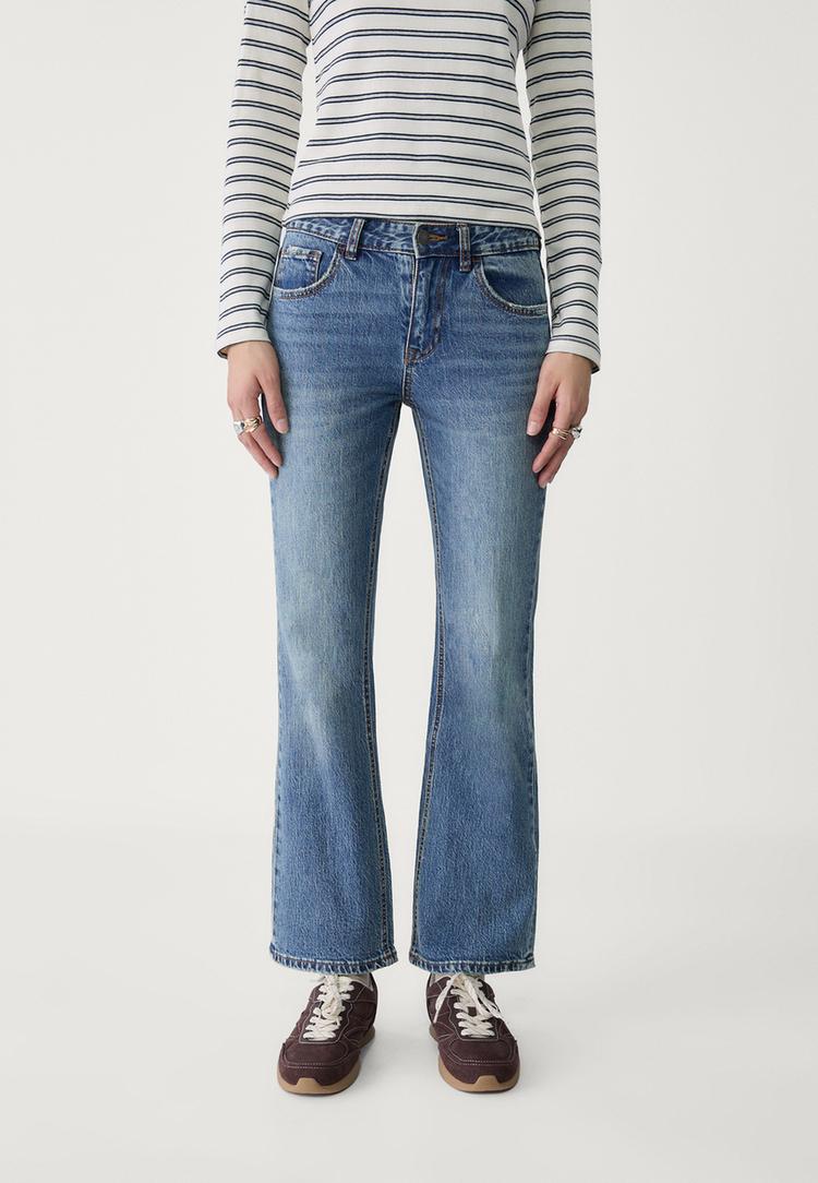 jeans flare cropped