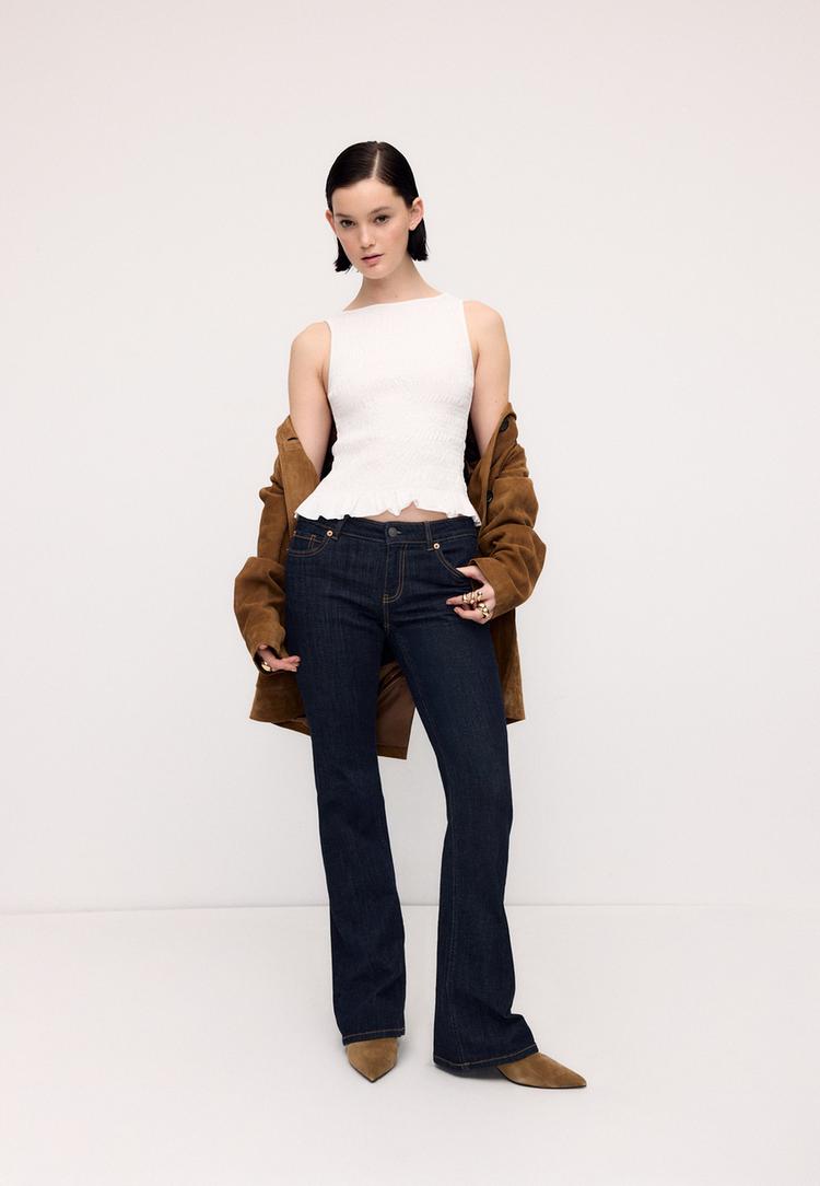 maglietta arricciata con volant