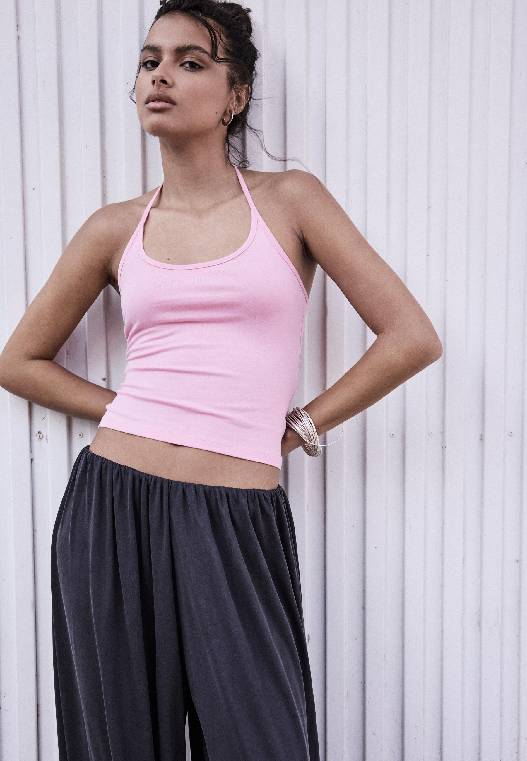 Soft-touch flowing balloon trousers — Dark grey