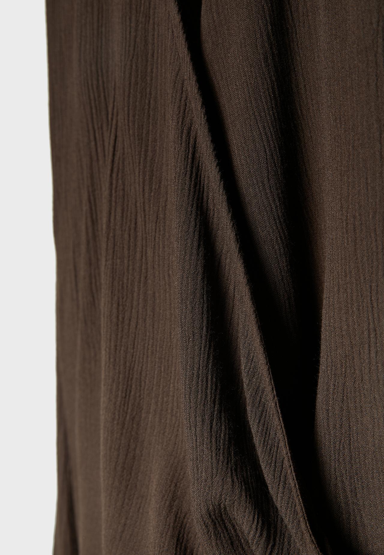 Flowing open blouse — Brown
