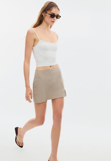 Side split skort — Brown 6