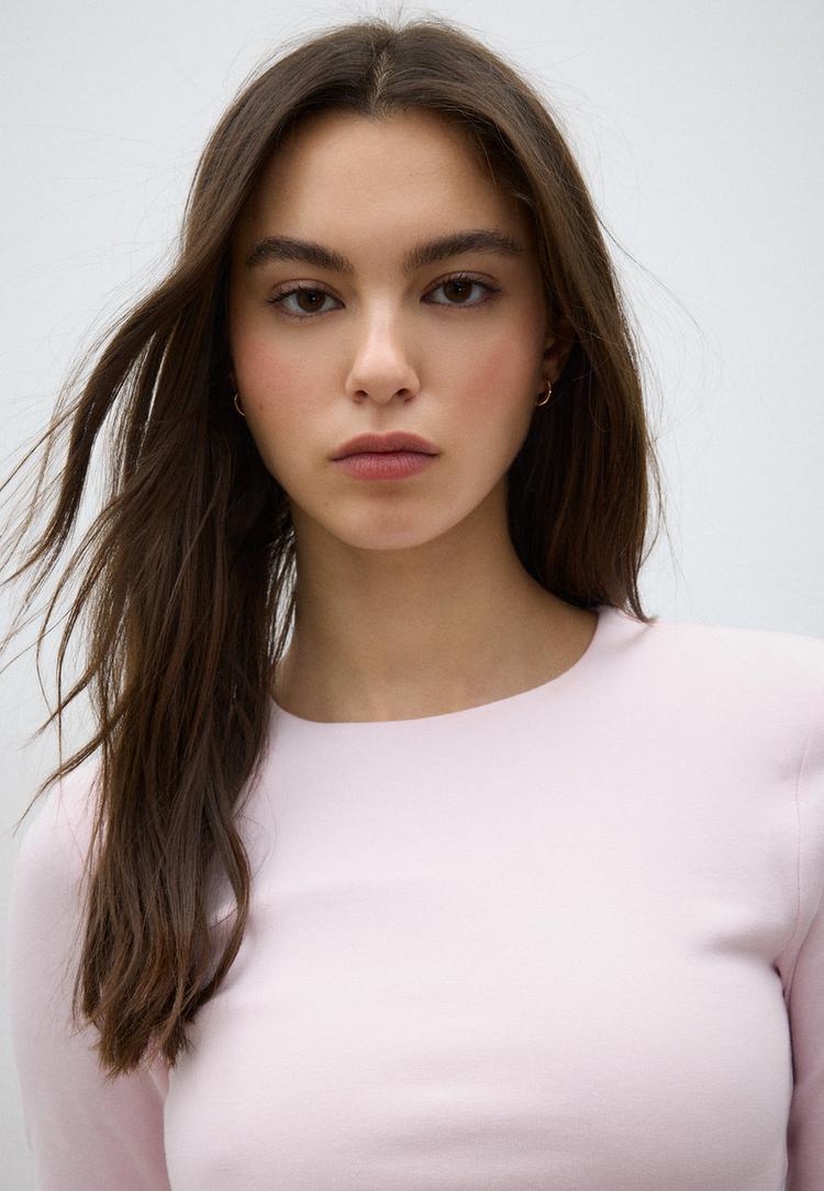 camiseta basica manga larga