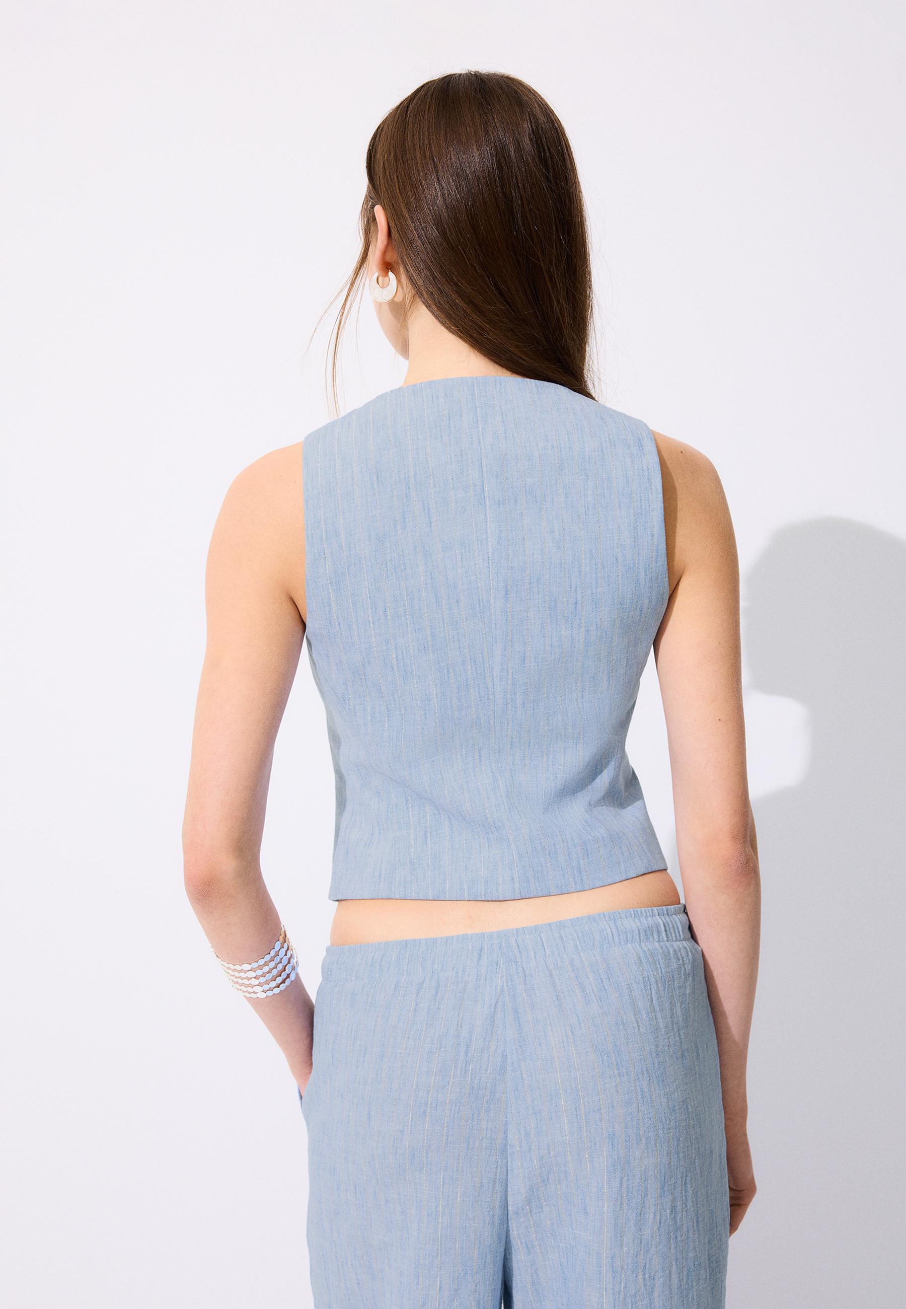 Basic rustic waistcoat — Blue