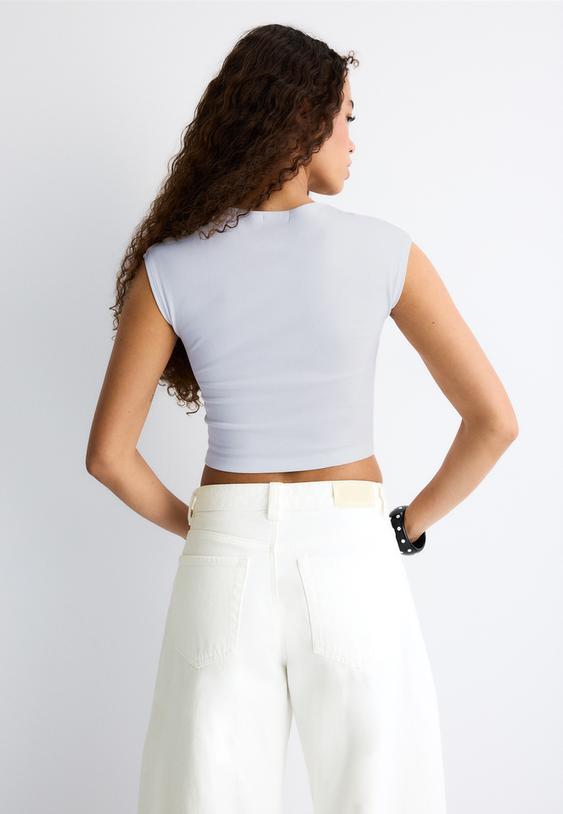 tshirt crop basic aderente