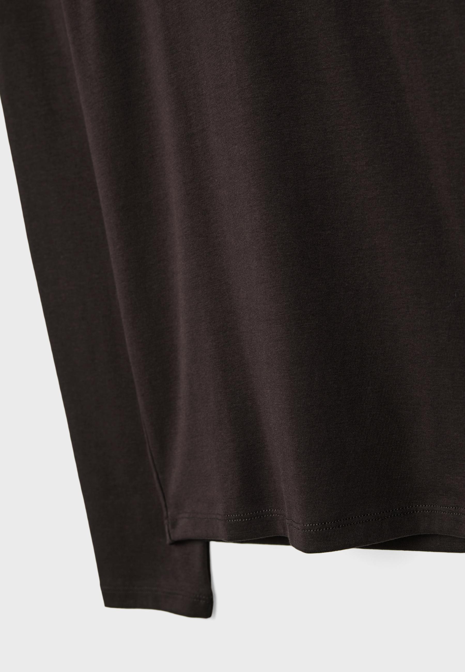 Basic high neck T-shirt — Brown