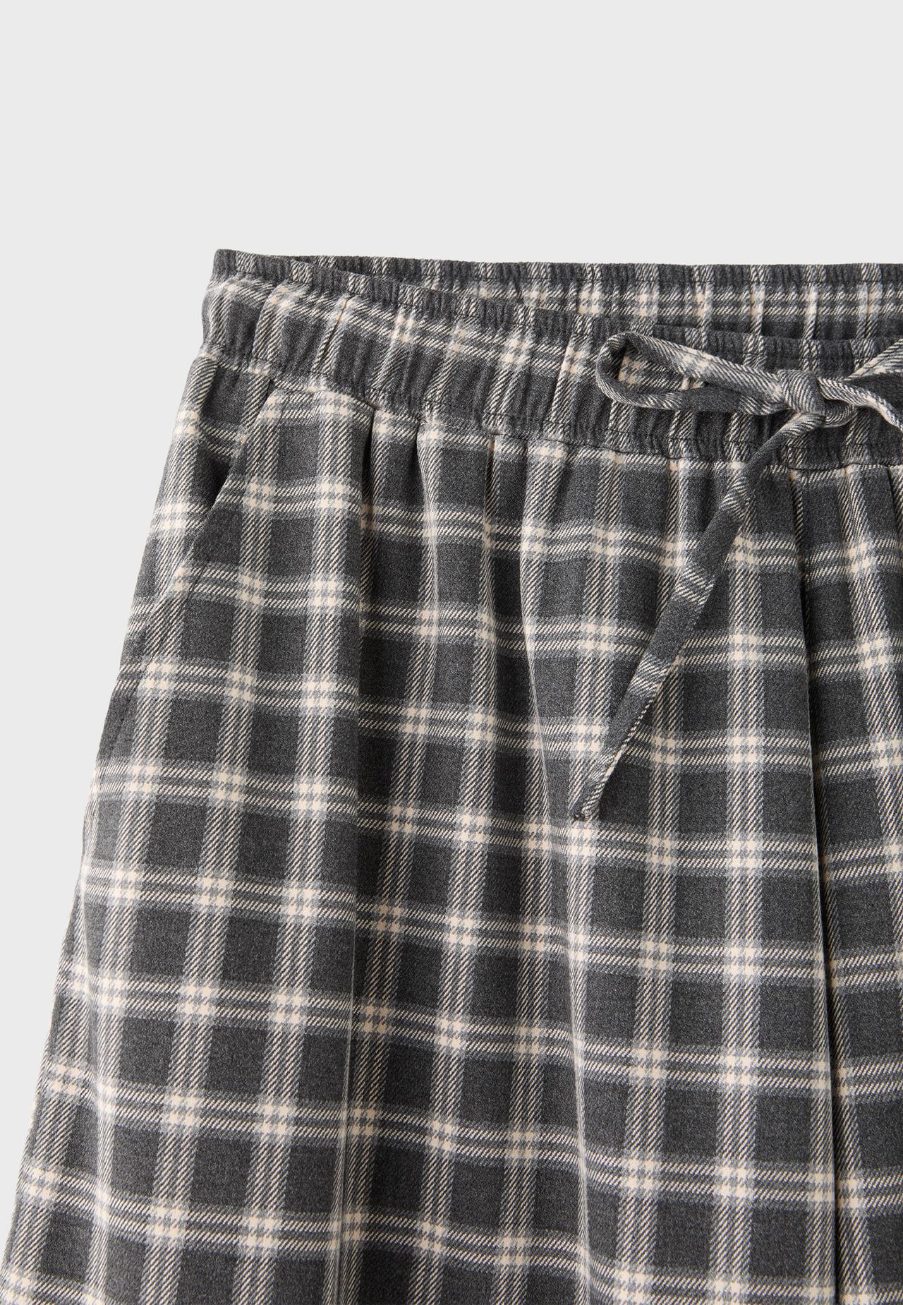 Checked smart cargo trousers — Dark grey