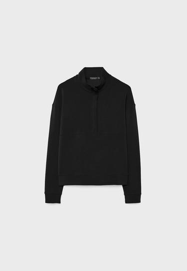 Yumuşak dokulu fermuarlı sweatshirt - Görsel 11