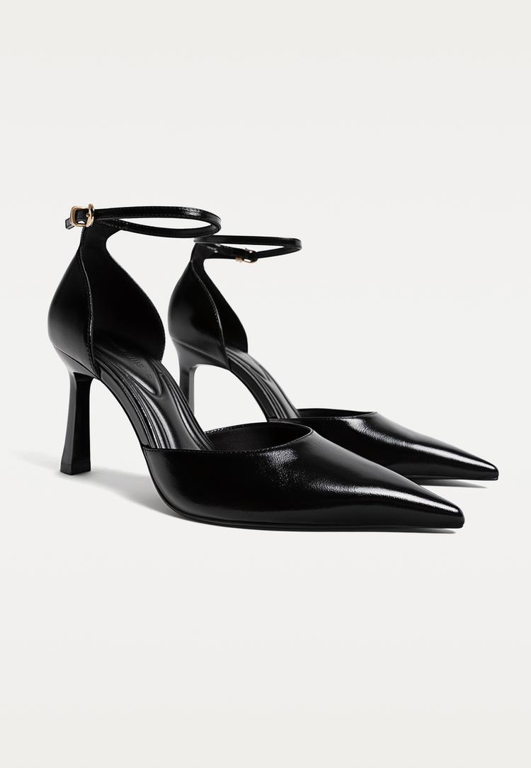 zapatos de tacon de piel