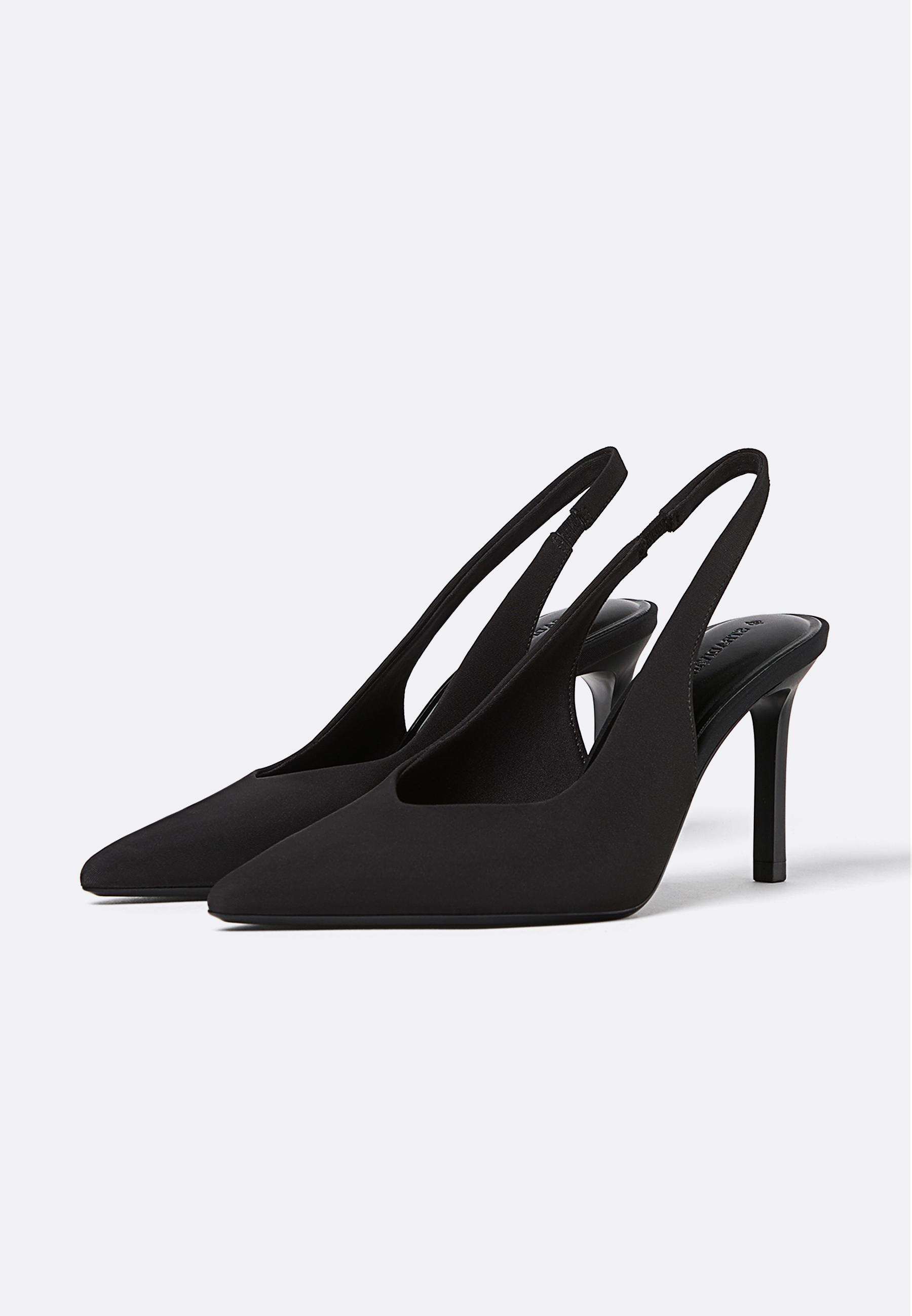 Basic slingback shoes — BLACK
