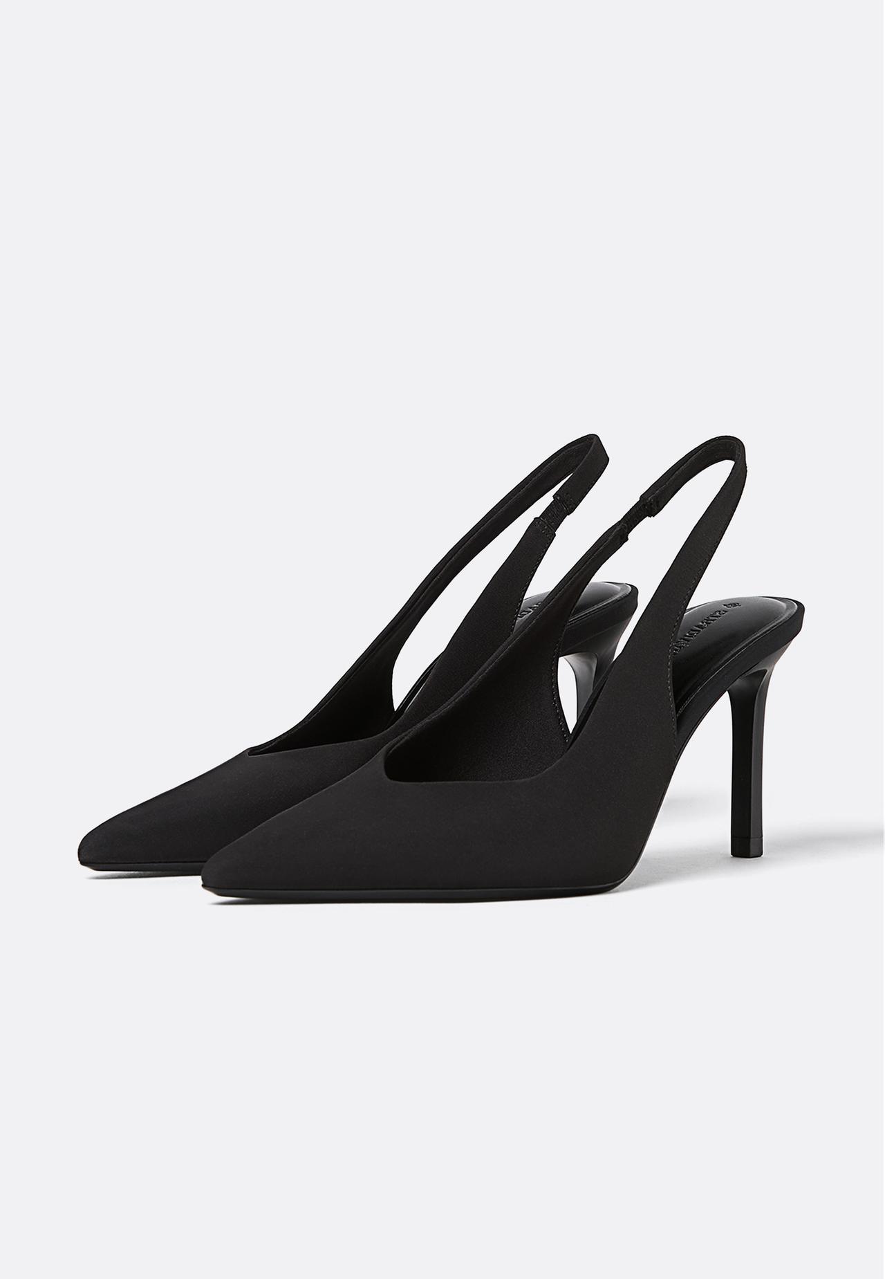 Basic slingback shoes — BLACK 