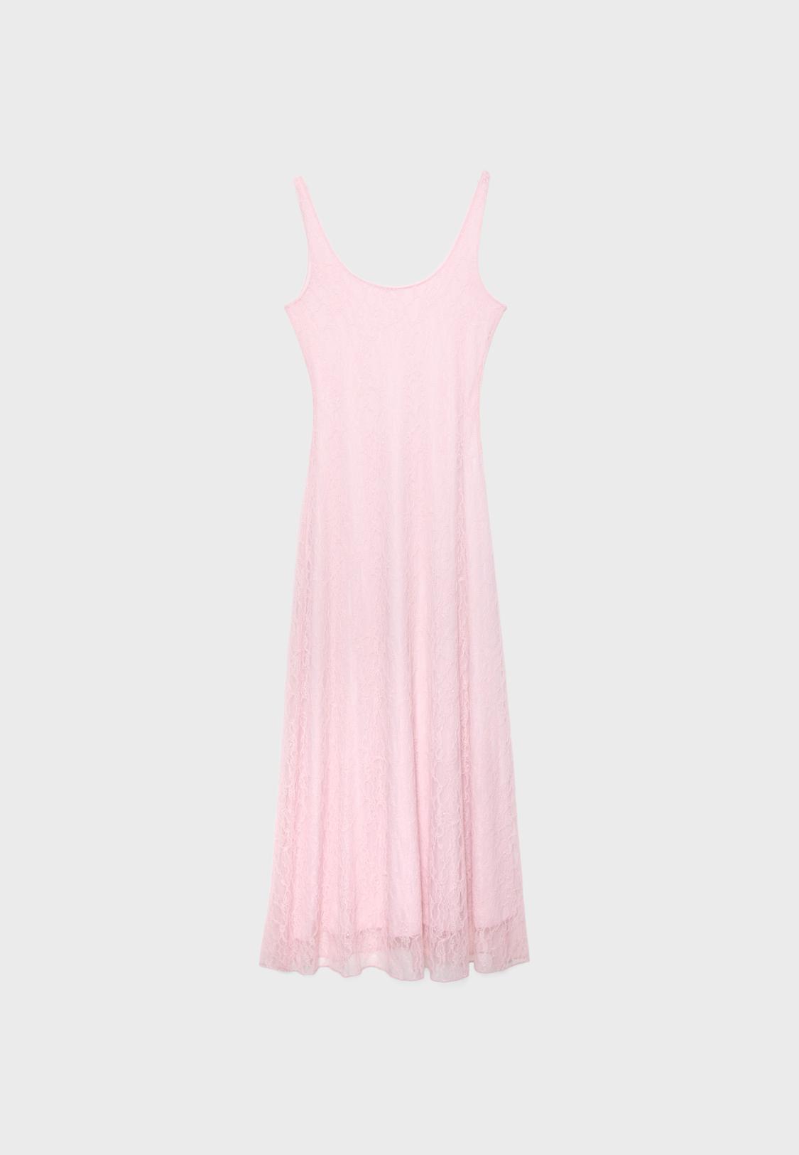 sachin and babi light blue dress Lace-trimmed flared midi dress - Women's fashion