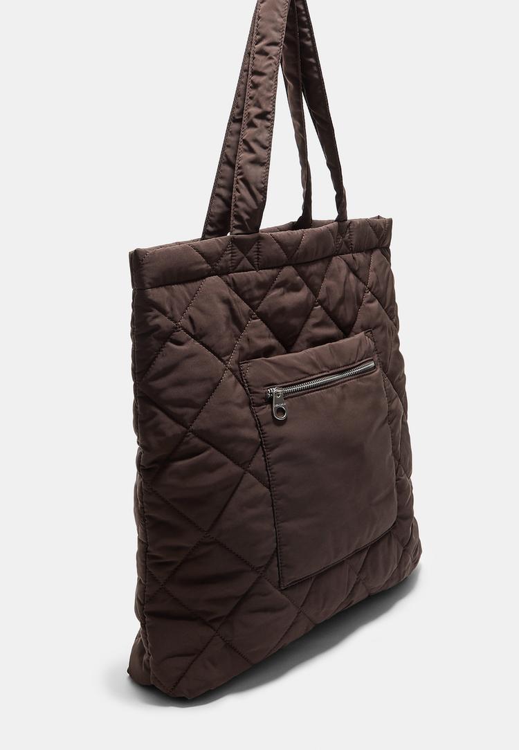 bolso shopper acolchado reversible