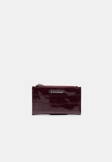 Basic zip-up purse — Burgundy 1