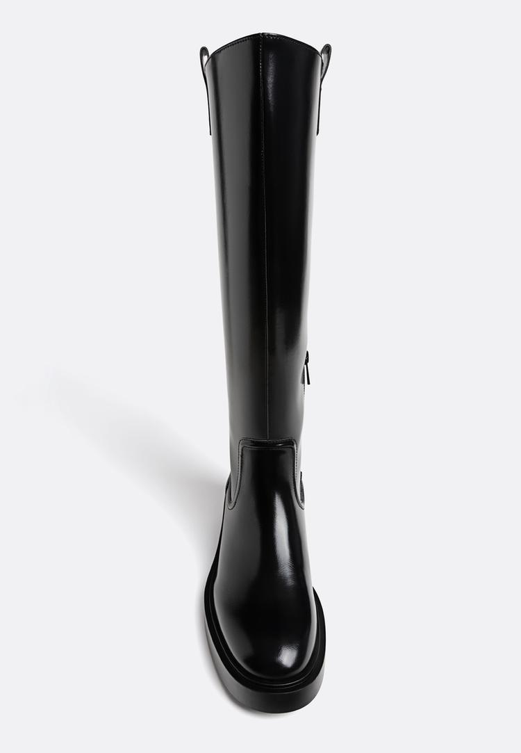 flat riding  style boots
