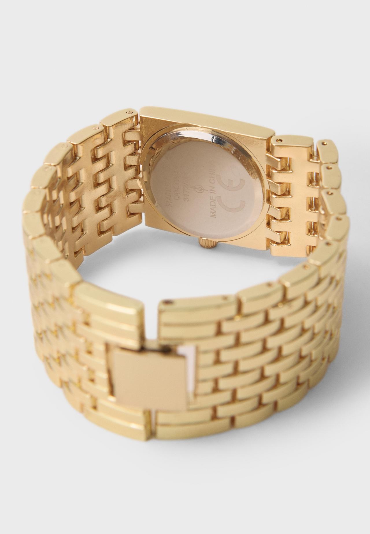 Wide chain watch — Gold