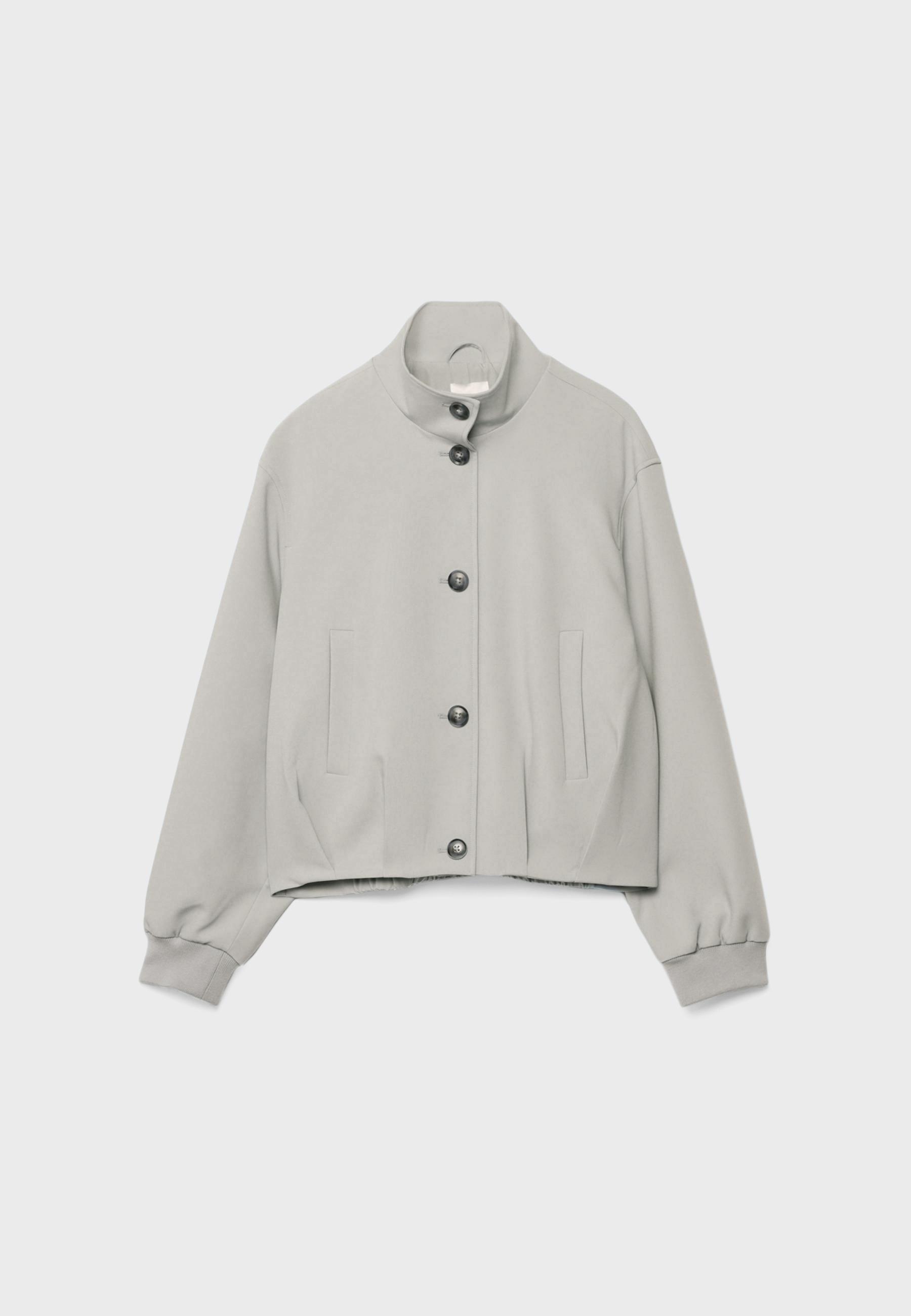 High neck puffer jacket — Brown