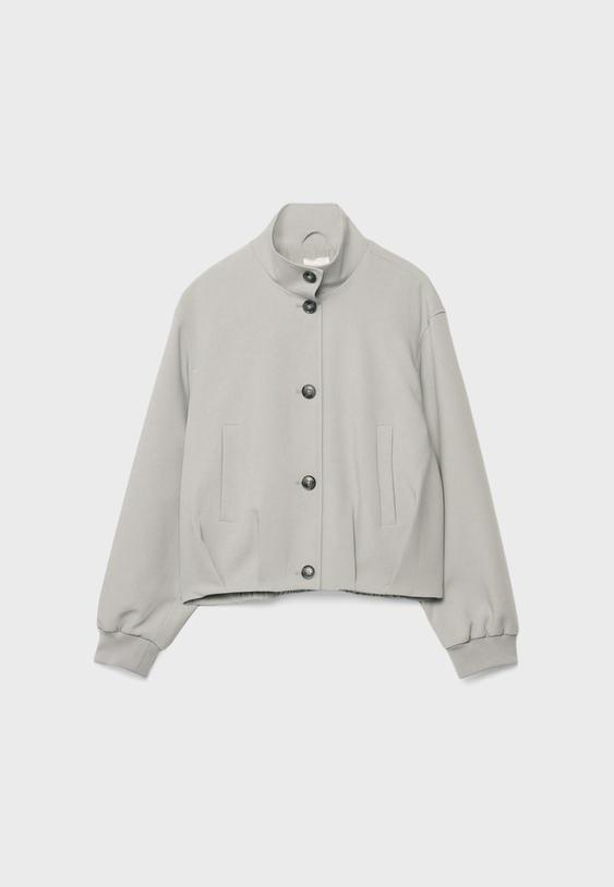 Dik yaka şişme ceket - Görsel 6