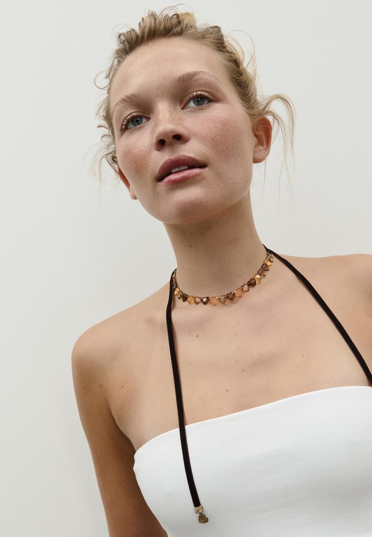 choker terciopelo corazones