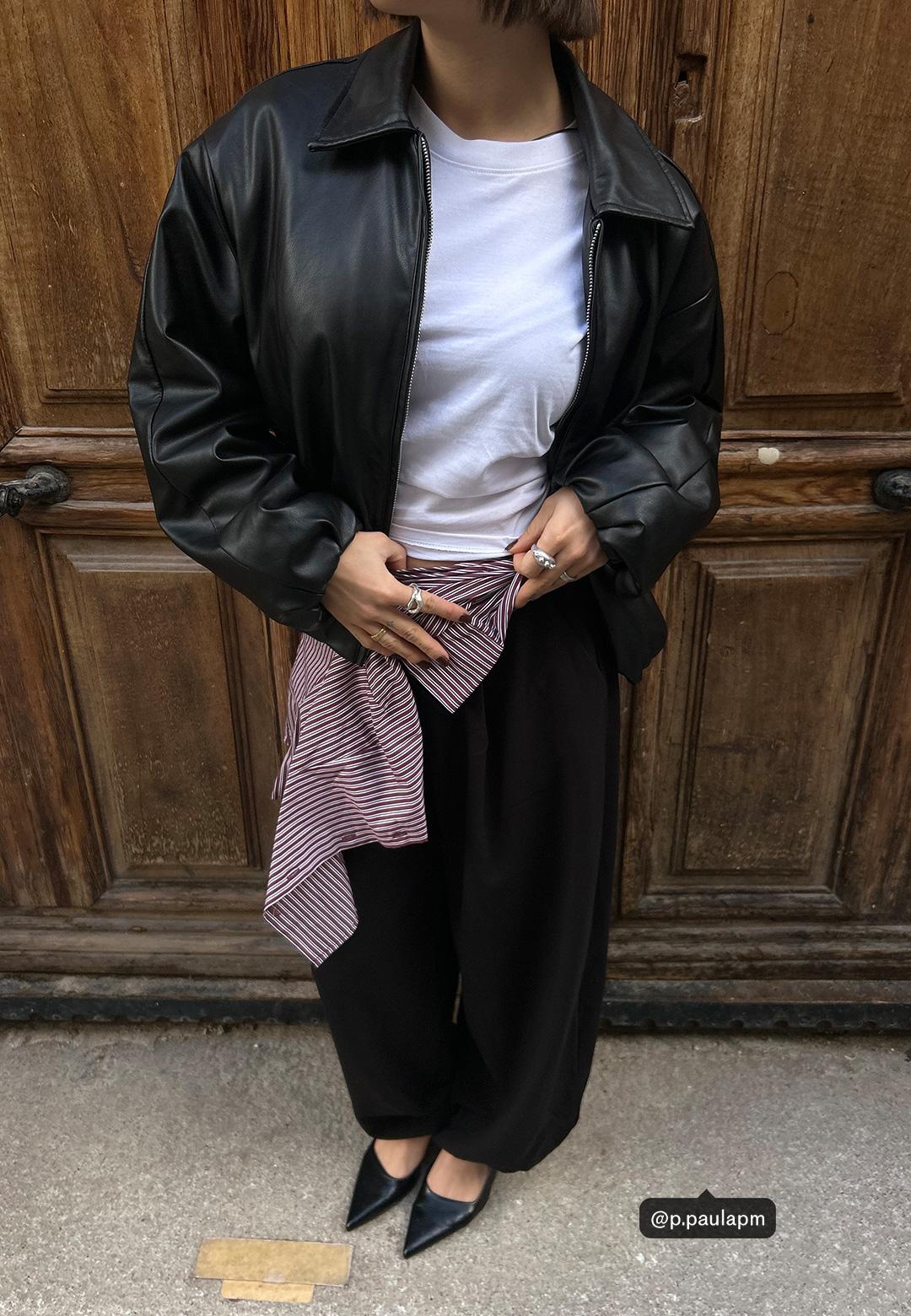 Smart balloon fit trousers — Black