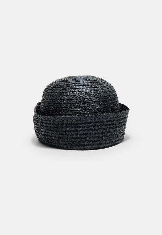 chapeau rond en raphia