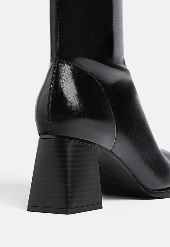 botines tacon medio stretch